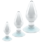 Excellent Power Black Axinite - 3 In 1 Anal Plug Kit Set (Clear)