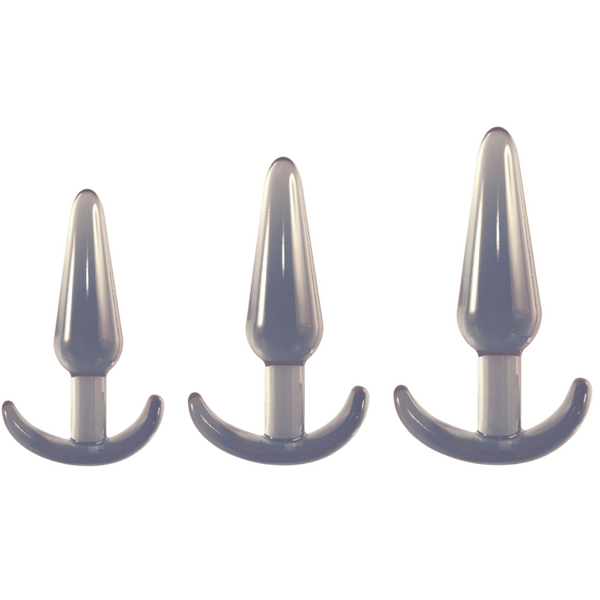 Excellent Power Butt Fantasy - Triple Tapered Anal Plug Set Smoke