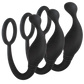 Excellent Power Jet Horny Silicone Prostate Plug with Love Ring 3 Pc Set