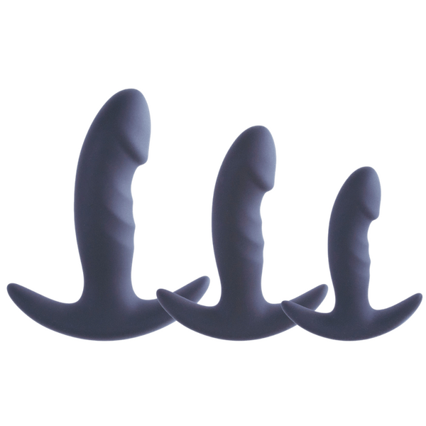 Excellent Power | 3-in-1 Silicone Anal Plug Set (Black)