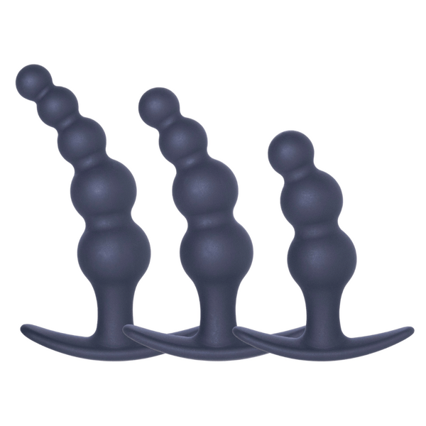 Excellent Power | 3-in-1 Silicone Anal Plug Set (Black)