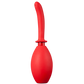 Excellent Power Freshen Pump 5"/13cm Douche with Silicone Ball Pump Red