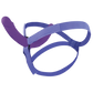 Excellent Power Ultra Lover 8" Silicone Double Dong With Strap On Purple