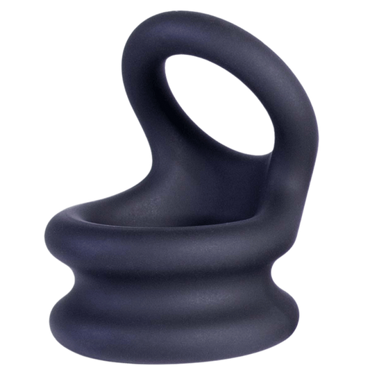 Excellent Power Macho Armor Silicone Cock & Ball Ornament Large Black