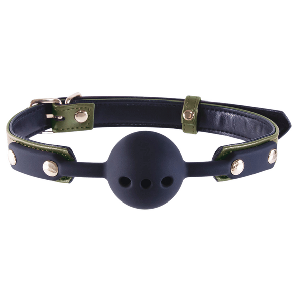 Excellent Power Naughty Moment Silicone Gag Ball Green