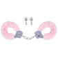 Excellent Power Naughty Moment Furry Handcuffs Pink