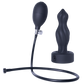 Excellent Power | Inflatable Silicone Anal Plug With Plug (Black)