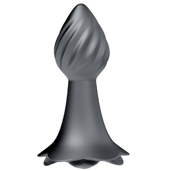 Excellent Power Iceberg Rose - 10 Rhythms Vibrating Anal Plug (Grey)