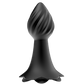 Excellent Power Iceberg Rose - 10 Rhythms Vibrating Anal Plug (Black)