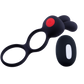 Excellent Power Giga Booster - Cock & Scrotal Ornament With Clit Stimulator (Black)