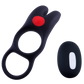 Excellent Power Giga Booster - Cock & Scrotal Ornament With Clit Stimulator (Black)