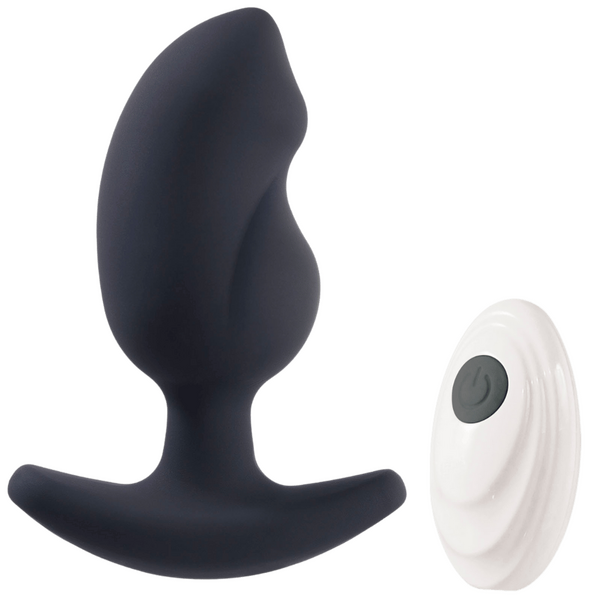 Excellent Power Deep Romance - Remote Controlled Vibrating Butt Plug (Black)