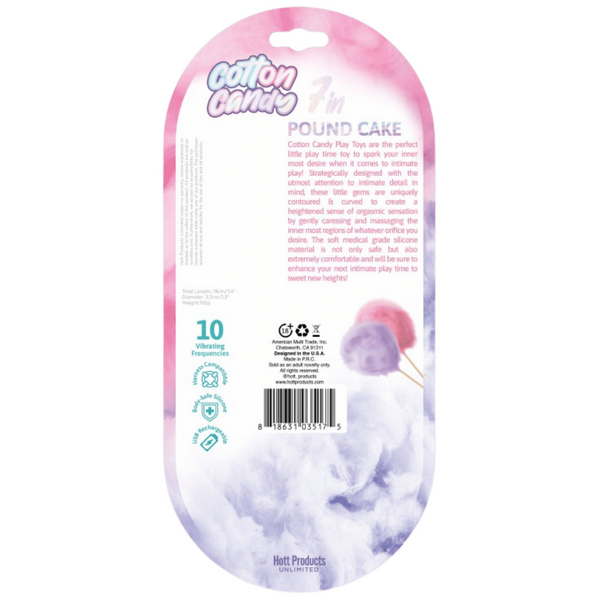 Hott Products | Cotton Candy - Pound Cake 7.4" Vibrator