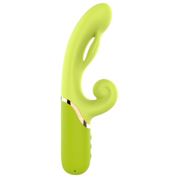 La Viva Inflatable Dual Vibrator Green Bean