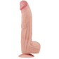 Lovetoy 12" King Sized Sliding Skin Dual Layer Dong (Flesh)