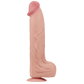 Lovetoy 14" King Sized Sliding Skin Dual Layer Dong (Flesh)