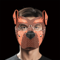 Lovetoy Rebellion Reign Fox Pup Mask (Brown/Orange)