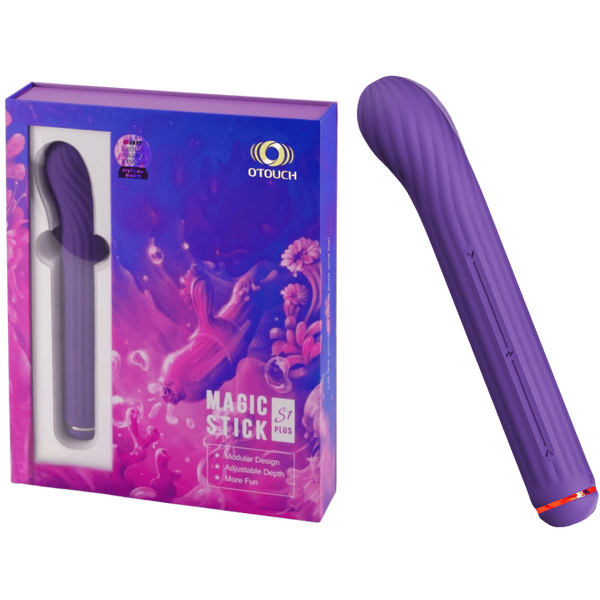 OTOUCH | The Magic Stick S1 Plus - Rechargeable Vibrator with Attachments (Purple)