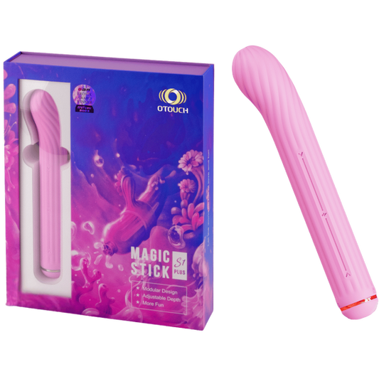 OTOUCH | The Magic Stick S1 Plus - Rechargeable Vibrator with Attachments (Pink)