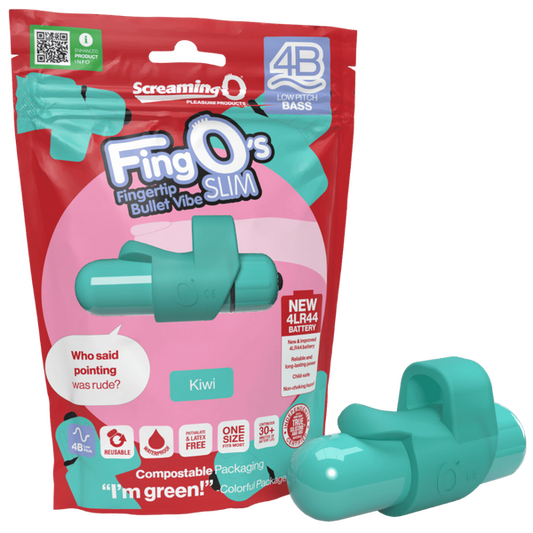 ScreamingO 4B Low Pitch Bass FingO Slim Bullet Fingertip Vibe - Kiwi