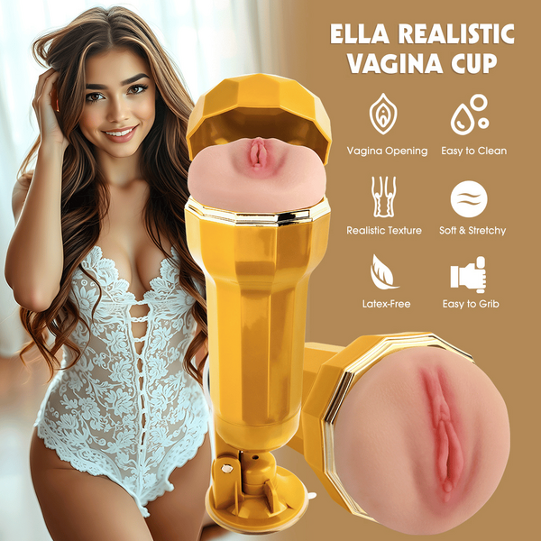Chisa MX Ella Realistic Vagina Vibrating Cup Masturbator
