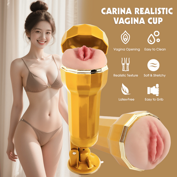Chisa MX Carina Realistic Vagina Vibrating Cup Masturbator