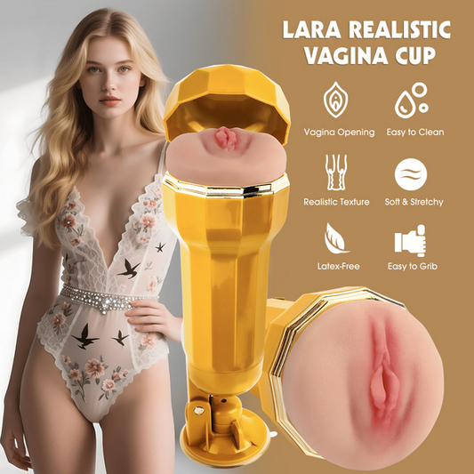 Chisa MX Lara Realistic Vagina Vibrating Cup Masturbator