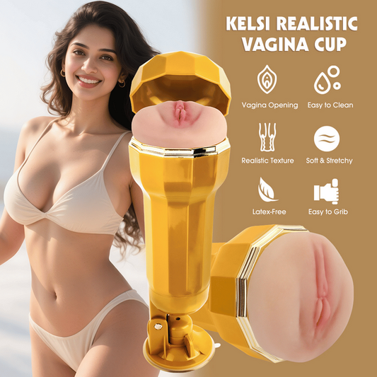 Chisa MX Kelsi Realistic Vagina Vibrating Cup Masturbator