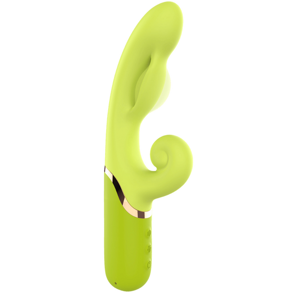 La Viva Inflatable Dual Vibrator Green Bean