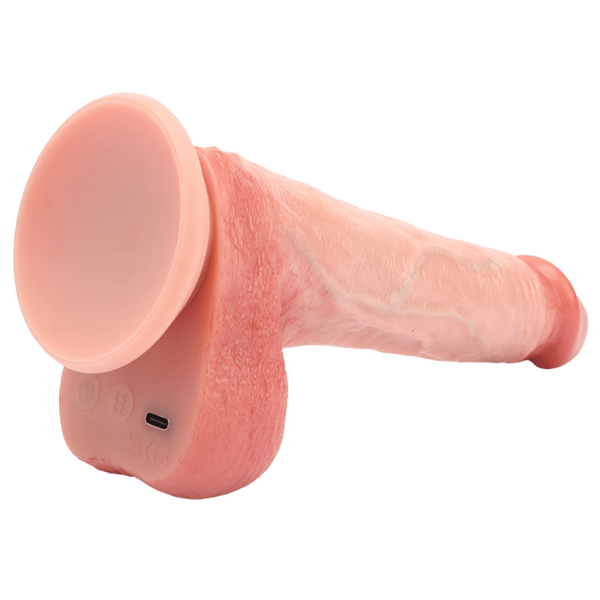 La Viva Aussie Dongs John Vibrating Thrusting Dildo with Remote Flesh