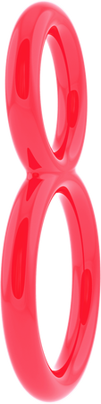 ScreamingO Ofinity Double Erection Cock Ring - Red