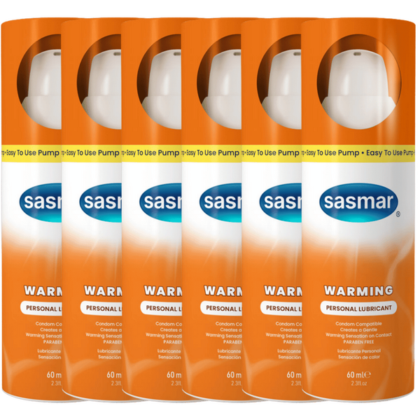 Sasmar Warming Personal Water Based Lubricant (6 X 60ml Tray)