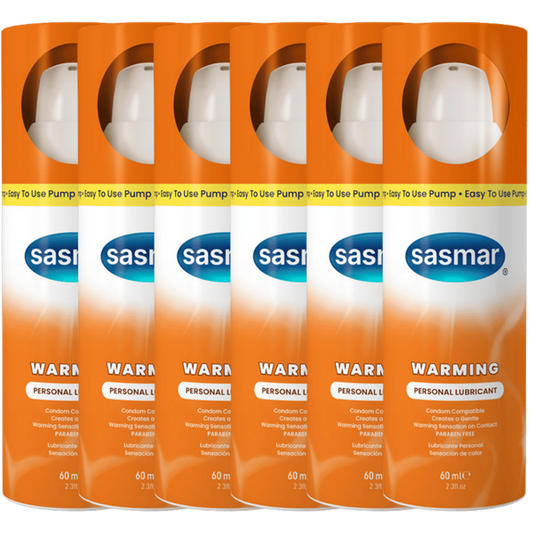 Sasmar Warming Personal Water Based Lubricant (6 X 60ml Tray)
