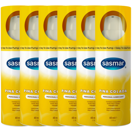 Sasmar Pina Colada Flavor Personal Water Based Lubricant (6 X 60ml Tray)