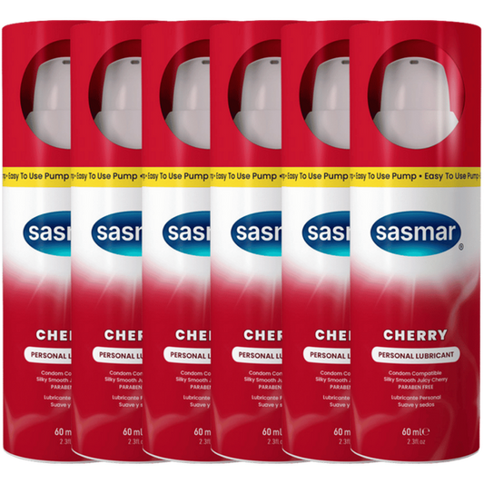 Sasmar Cherry Flavor Personal Water Based Lubricant (6 X 60ml Tray)