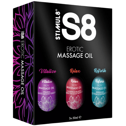 Stimul8 S8 Massage Oil Box (3 X 50ml)