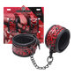Master Series Crimson Tied Embossed Ankle Cuffs