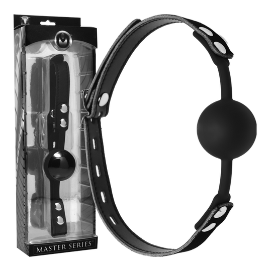 Master Series Premium Hush Locking Silicone Comfort Ball Gag