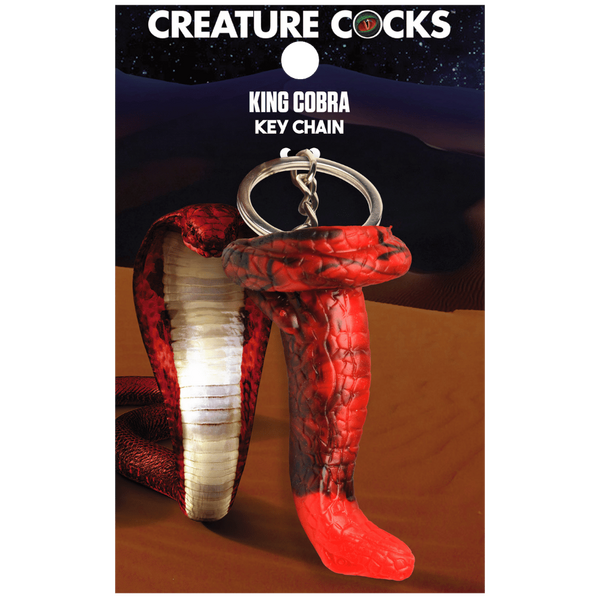 Creature Cocks King Cobra Keychain - Novelty Fantasy Dildo Keyring