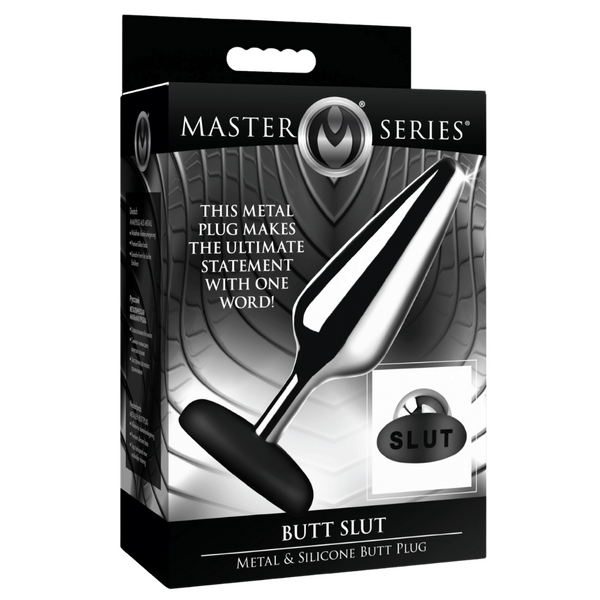 Master Series Butt Slut Metal & Silicone Butt Plug