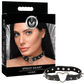 Master Series Spiked Heart Choker Black