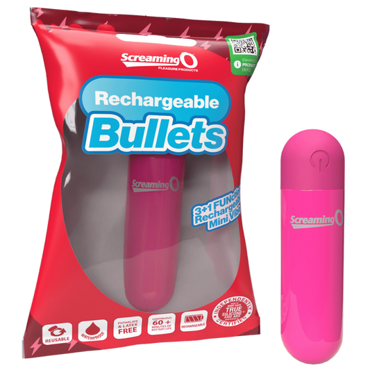 ScreamingO Rechargeable Bullets Bullet Vibe Pink