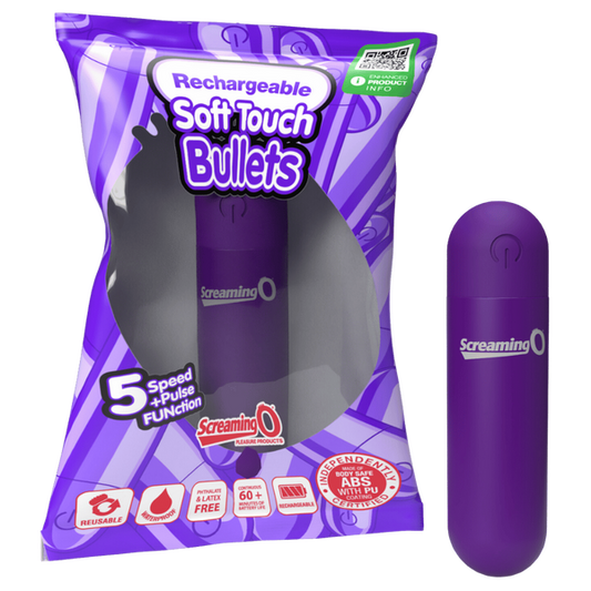 ScreamingO Rechargeable Soft Touch Bullets Vibe Purple