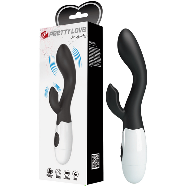 Pretty Love Brighty Rabbit Vibrator Black