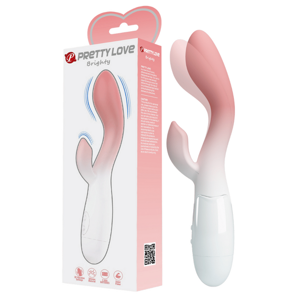 Pretty Love Brighty Rabbit Vibrator Pink/White