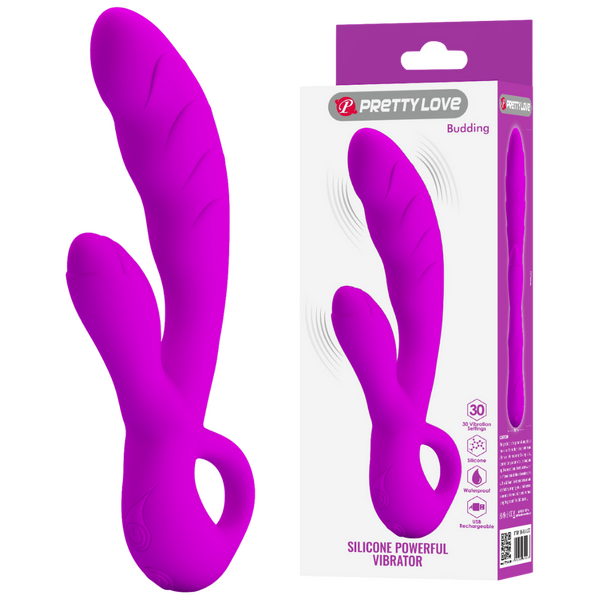 Pretty Love Budding Silicone Powerful Vibrator Purple