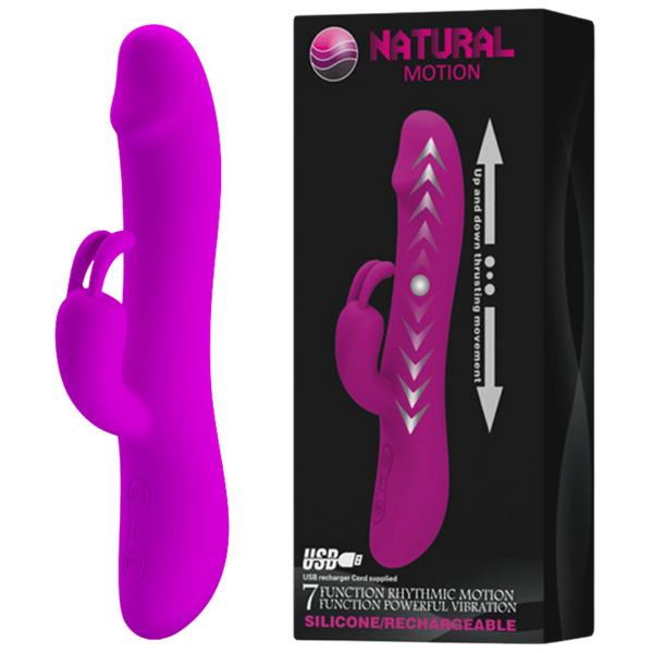 Pretty Love Natural Motion Thrusting Vibrator (Purple)