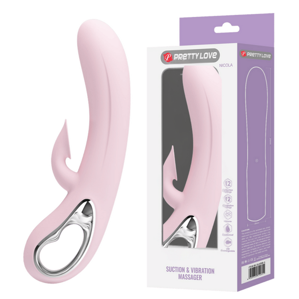 Pretty Love Nicola Suction Rabbit Vibrator Pink