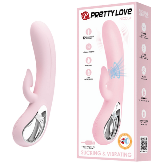 Pretty Love Nicola Clit Suction Rabbit Vibrator (Pink)