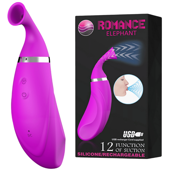 Pretty Love Romance Elephant Suction Vibrator Purple